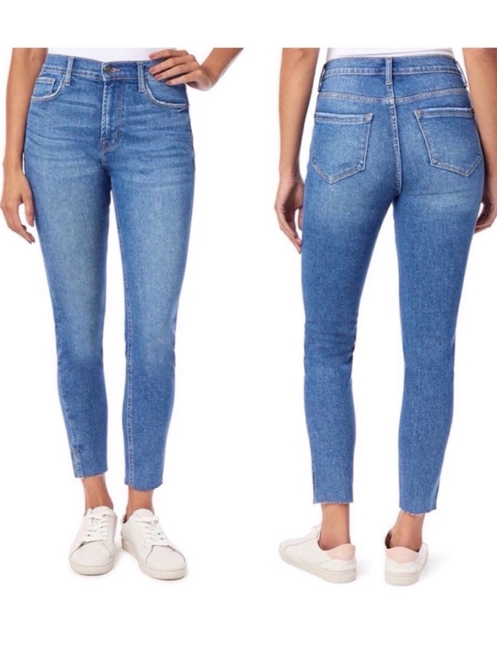 Kensie Slim Ankle Cropped Jeans - Light Blue Wash